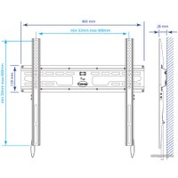 Кронштейн Kromax FLAT-3 NEW (черный)