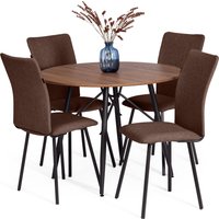 Стул TetChair La Rousse (рогожка, коричневый/черный)