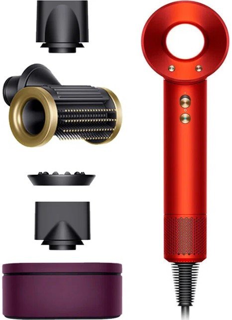 

Фен Dyson HD15 Supersonic (с переходником на евровилку, топаз/оранжевый)