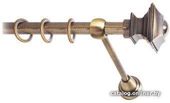 Карниз для штор Lm Decor Верди (антик, гладкая, 2.4м 25мм, 1 ряд)
