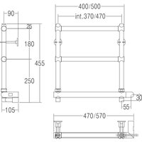 Полотенцесушитель Margaroli Sole 540 45.5x57 (хром)