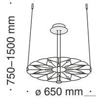 Подвесная люстра Maytoni Volare MOD037PL-L16B