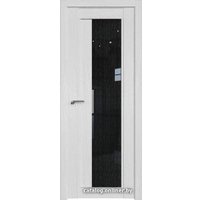 Межкомнатная дверь ProfilDoors 2.72XN L 70x200 (монблан/стекло дождь черный)