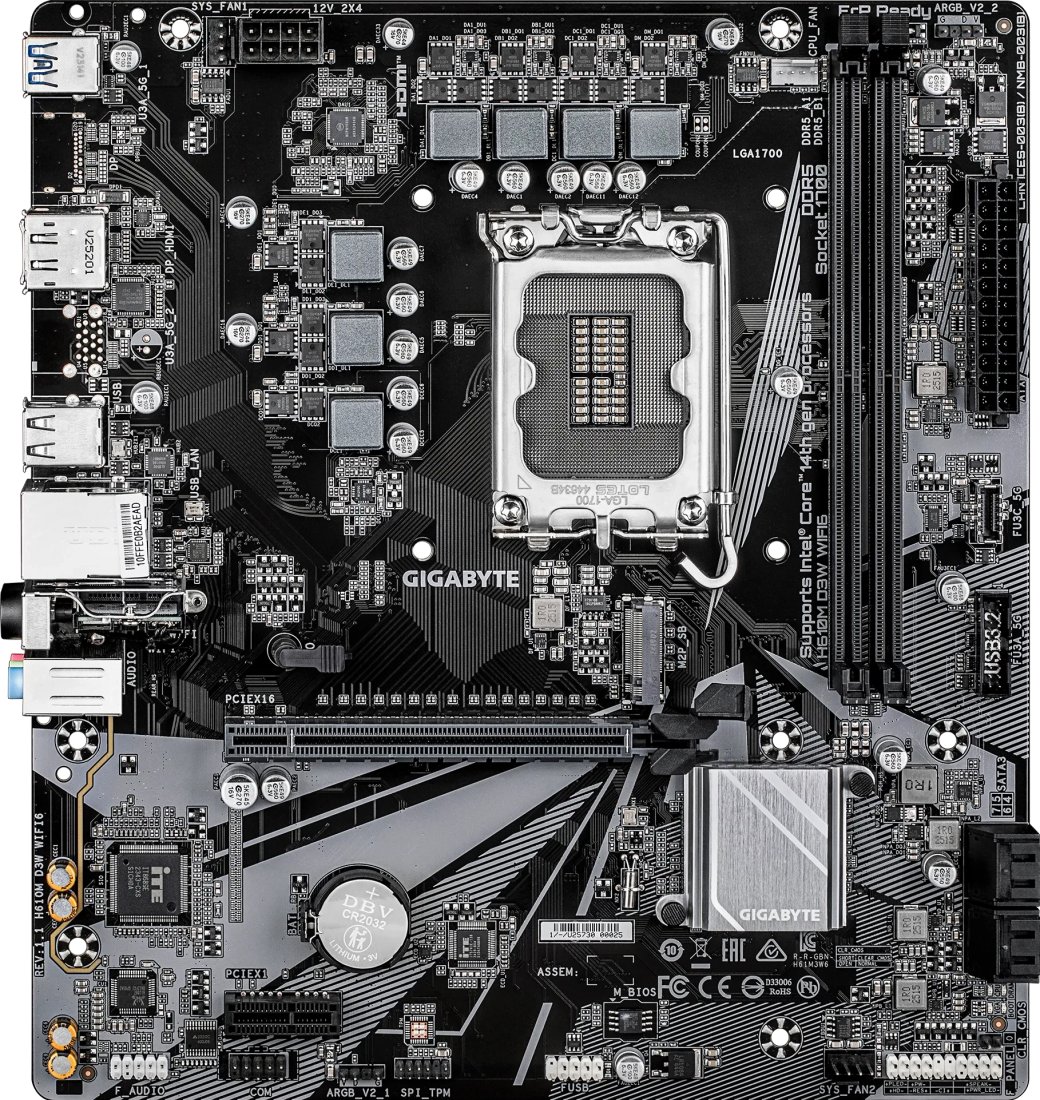 Материнская плата Gigabyte H610M D3W WiFi6 (rev. 1.1)