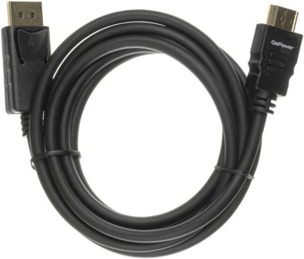 Кабель GoPower 00-00027493 HDMI - DisplayPort (1.8 м, черный)