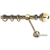 Карниз для штор Lm Decor Мельба (антик, витая, 2.4м 16мм, 1 ряд)