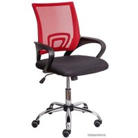 Офисное кресло AksHome Ricci Chrome (красный/черный)