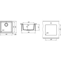 Кухонная мойка Aquasanita Fast SQF 102 + cмеситель Sabiaduo 2963 (черный металлик 601)