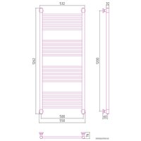 Полотенцесушитель Сунержа Богема+ прямая 1200х500 12-0220-1250