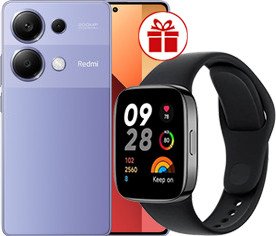 Xiaomi Redmi Note 13 Pro 4G 8GB/256GB с NFC международная версия (лавандовый) и Redmi Watch 3 Active (черный) по акции