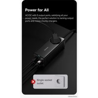 Сетевое зарядное Baseus GaN3 Pro Desktop Powerstrip AC+2U+2C 100W PSZM000401