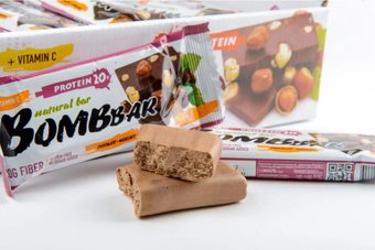 Протеиновый батончик Bombbar Шоколад/фундук (60 г)