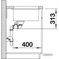 Кухонная мойка Blanco Subline 340/160-U (белый, правая) [520406]