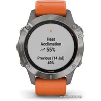 Умные часы Garmin Fenix 6 Sapphire (титановый/оранжевый) в Лиде