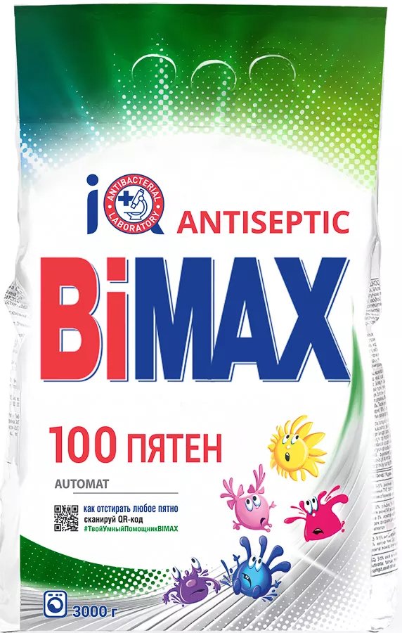 

Стиральный порошок BiMax 100 пятен 3 кг