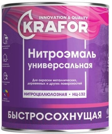 

Эмаль Krafor НЦ-132 0.7 кг (красный)