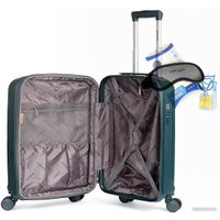 Чемодан-спиннер Mironpan 11197-2 55 см (темный зелено-синий)