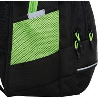 Школьный рюкзак Grizzly RB-450-3f (черный/салатовый)