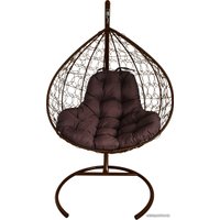 Подвесное кресло M-Group XL 11120205 (коричневый ротанг/коричневая подушка)