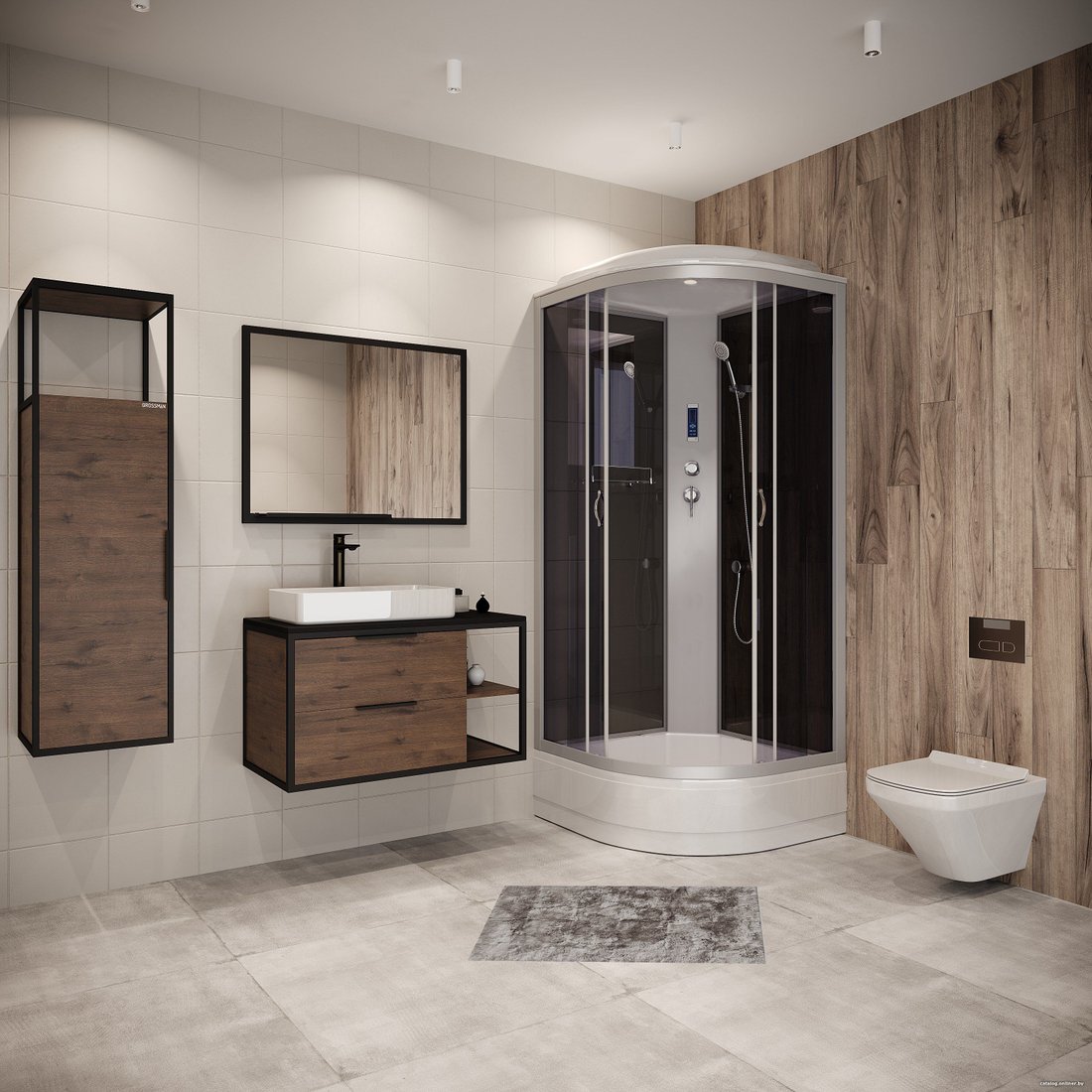 Душевая кабина Niagara NG-3503-14P 80x80x215 (тонированное стекло)