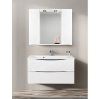  BelBagno Шкаф с зеркалом Marino-SPC-1000/750-2A-BL-P (bianco lucido)