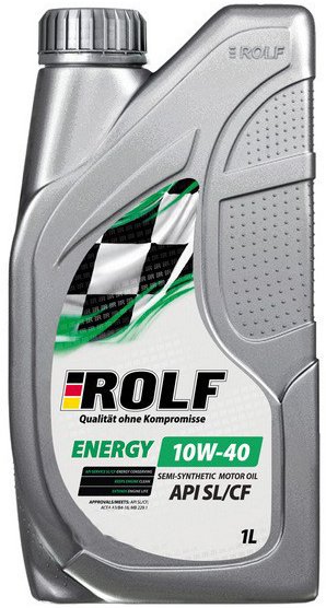 

Моторное масло ROLF Energy 10W-40 SL/CF 1л (пластиковая канистра)
