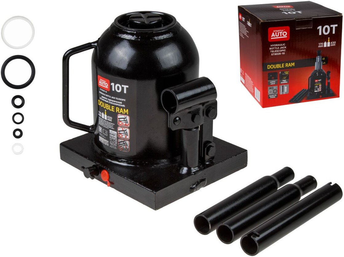 Бутылочный домкрат Startul Auto ST8026-10 10т