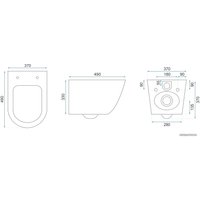 Унитаз подвесной Rea Carlo REA-C6942 (белый/золотой)