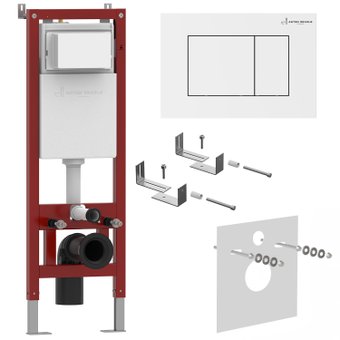 Инсталляция для унитаза Asten Readle Zentralmodul AR0501-0601W c белой кнопкой