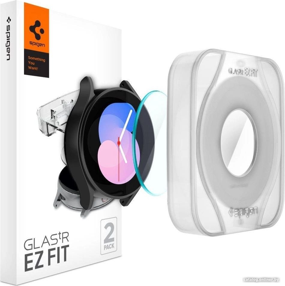 Защитное стекло Spigen Glas.TR EZ Fit для Galaxy Watch 5/4 (40 mm) AGL05340 (2шт)