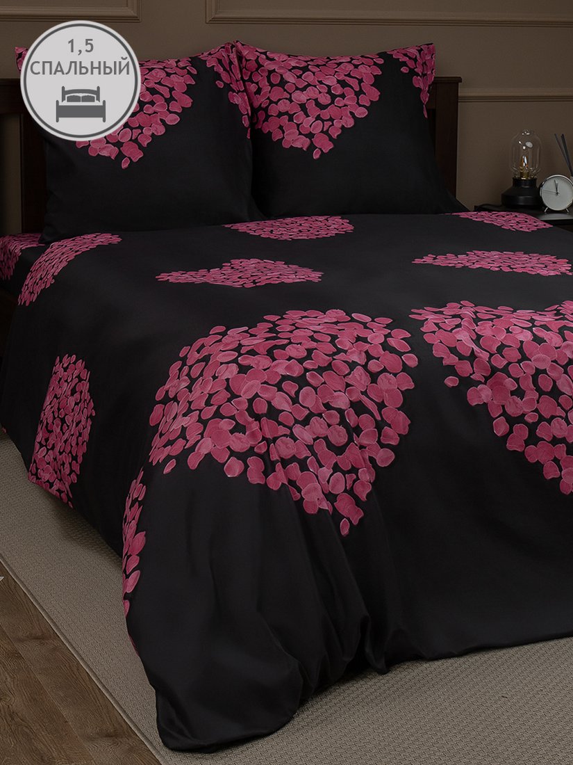 

Постельное белье Amore Mio Desire 1.5сп 34931 (черный/красный)