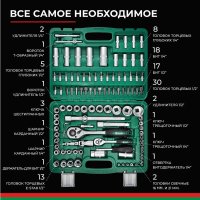 Набор трещотка с головками и битами БелАК Мастер БАК.07004 (108 предметов)