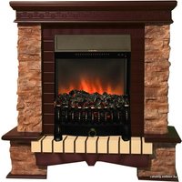 Каминокомплект Smolcom Gilbert Slate c Fobos/Majestic (темный орех)