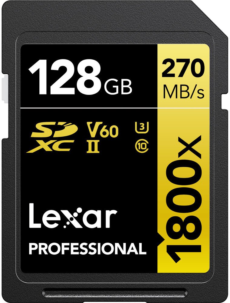 

Карта памяти Lexar Professional 1800x SDXC LSD1800128G-BNNNG 128GB