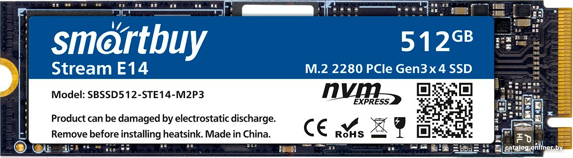 SSD SmartBuy Stream E14 512GB SBSSD512-STE14-M2P3