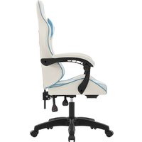 Игровое (геймерское) кресло Defender Legas (белый/голубой)