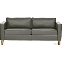 Диван Brioli Вернер двухместный (экокожа, L21 серый/светлые ножки)