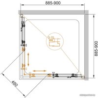 Душевой уголок Cezares Eco-O-A-2-90-C-Cr