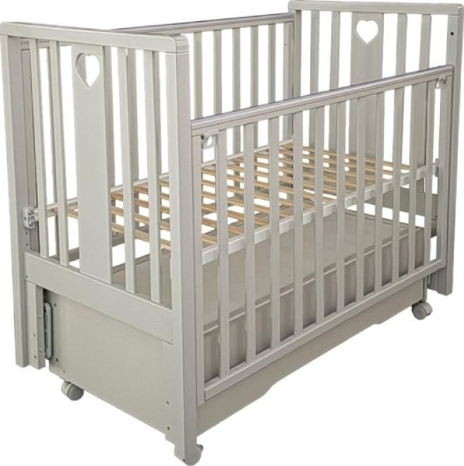 Классическая детская кроватка Антел Лада универсальный маятник + колеса, ящик (лунная ночь)