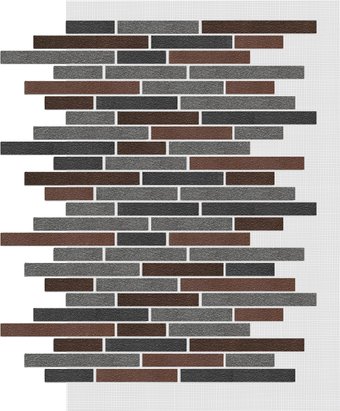 Декоративный кирпич АМК Ригель микс № 322 (серо-коричневый микс)