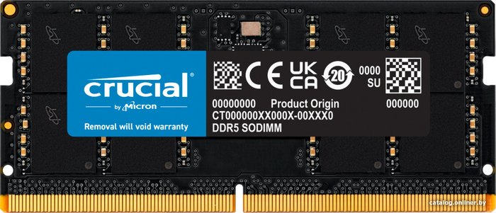 Crucial 16ГБ DDR5 SODIMM 5600МГц CT16G56C46S5