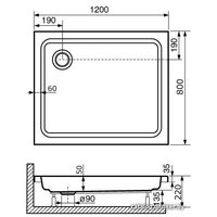 Душевой поддон RGW Style 120x80