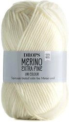 Merino Extra Fine 50 г 105 м 01 (натуральный белый)