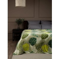 Плед Tex Republic Absolute Монстера и папоротник Фланель 150x200 35343 (зеленый) в Солигорске