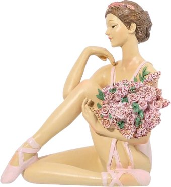 Статуэтка Elan Gallery Балерина с цветами в розовом 210180