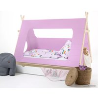 Кровать-домик Millwood Вырастайка Вигвам 200x90 (с ящиком, розовый)