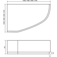 Ванна Lauter Valencia 150x100 2102150L (с каркасом и лицевым экраном)