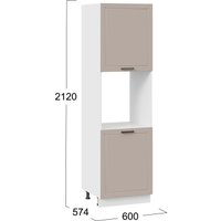 Шкаф напольный Трия Лорас 1П6 (белый/холст латте) в Лиде