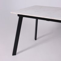 Кухонный стол Lepremo AV 1209/1 МДФ раздвижной 1200-1600x800 (Азул Оникс/черный)