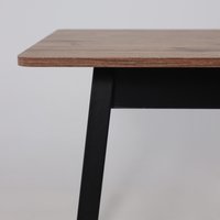 Кухонный стол Мамадома Tirk radial-94 раздвижной 94-126х64 (дуб веллингтон/черный)